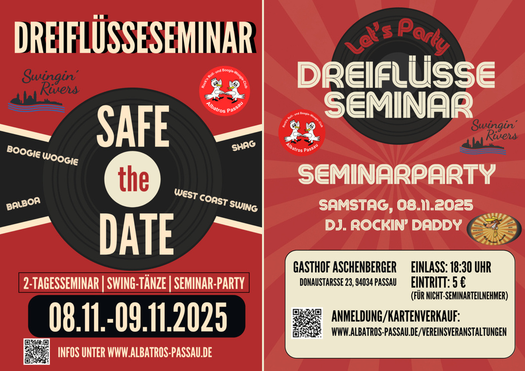 08.11.2025 Albatros Dreiflsse Seminar mit Party im Gasthaus Aschenberger, Passau - Musik by DJ. Rockin' Daddy ***