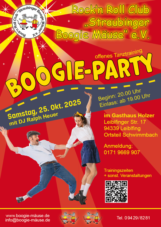 25.10.2025 Boogie Party der Boogie Muse, Straubing mit DJ. Ralph Heuer
