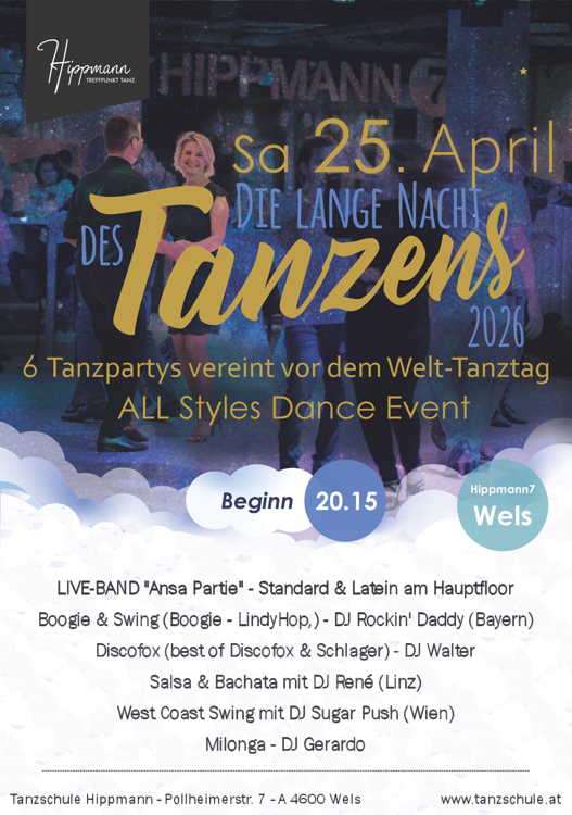 25.04.2026 Hippmann All Style Tanzevent Lange Nacht des Tanzes mit Live Band & versch. DJ's